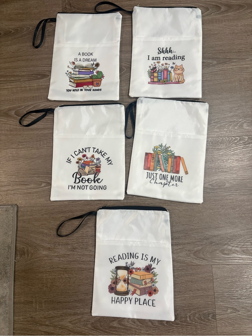 White Book-Themed Canvas Pouch - new - five